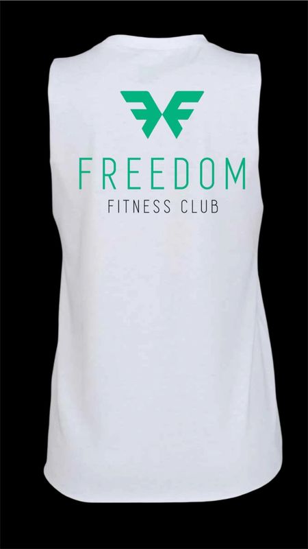 FREEDOM - CLASSIC MUSCLE TANK - WHITE & GREEN