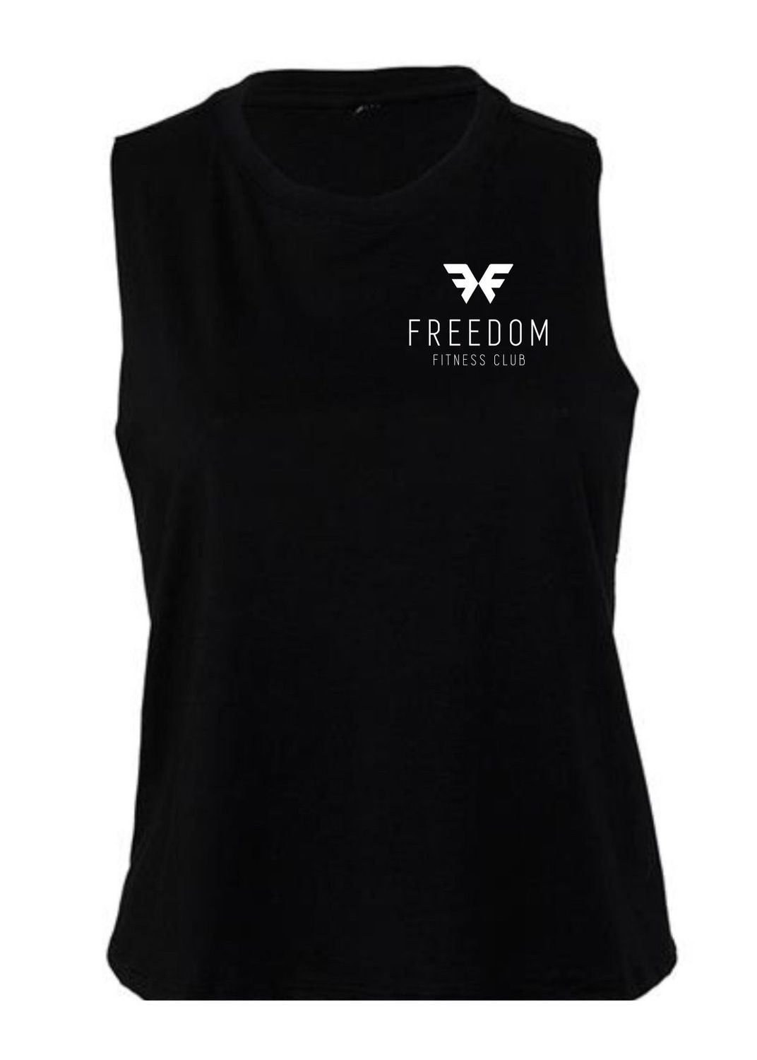 FREEDOM CROPPED RACERBACK VEST - BLACK