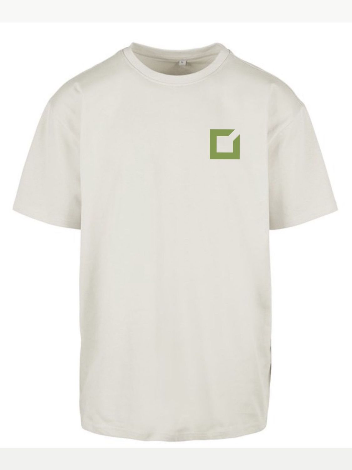 HOT BOX CREAM & SAGE GREEN OVERSIZED TEE