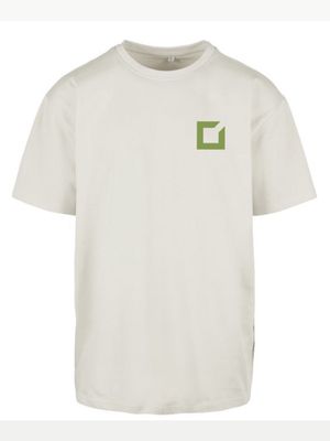 HOT BOX CREAM & SAGE GREEN OVERSIZED TEE