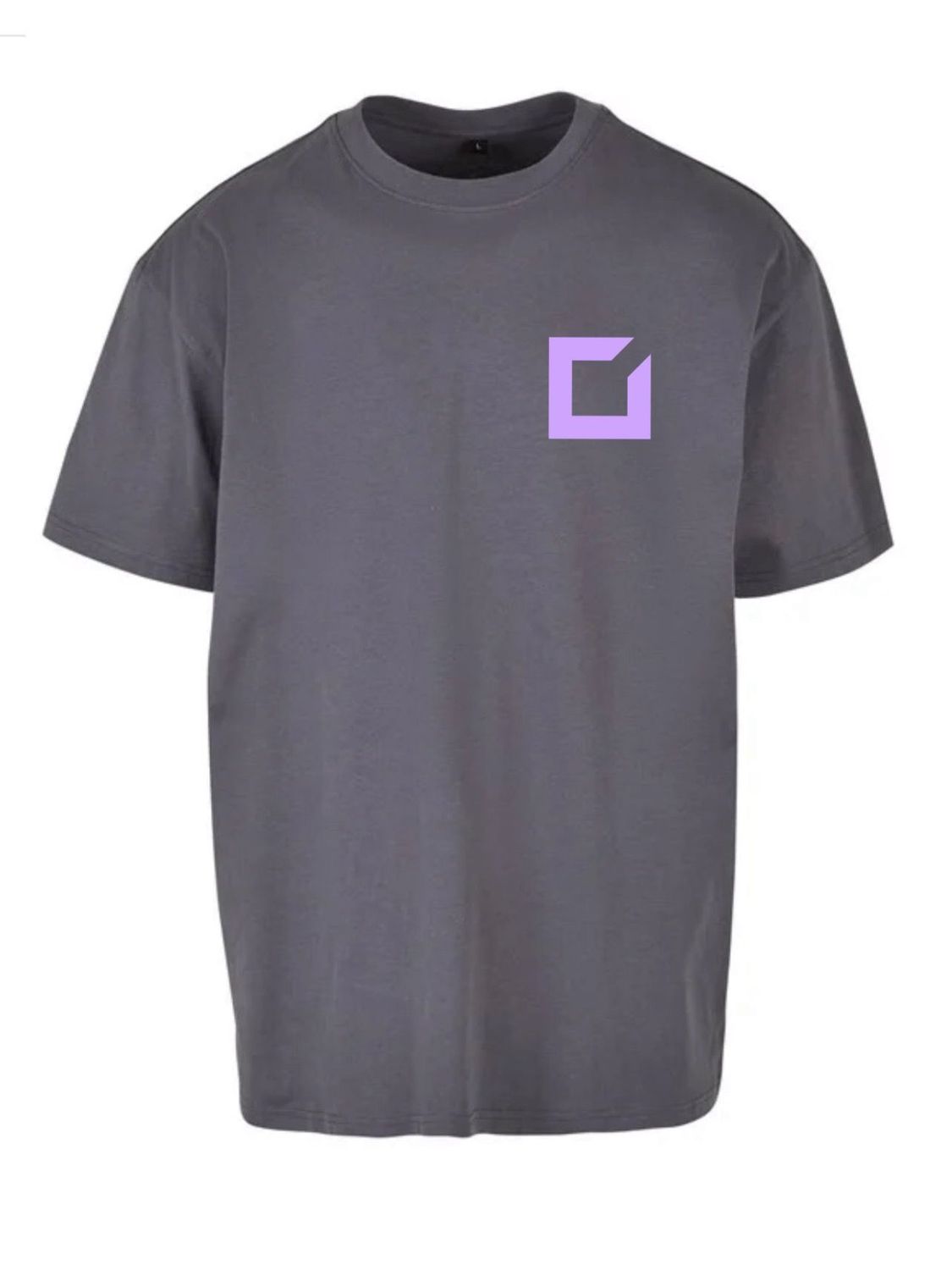 HOT BOX CHARCOAL & LILAC OVERSIZED TEE