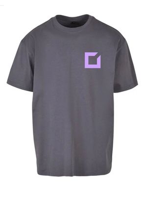 HOT BOX CHARCOAL & LILAC OVERSIZED TEE