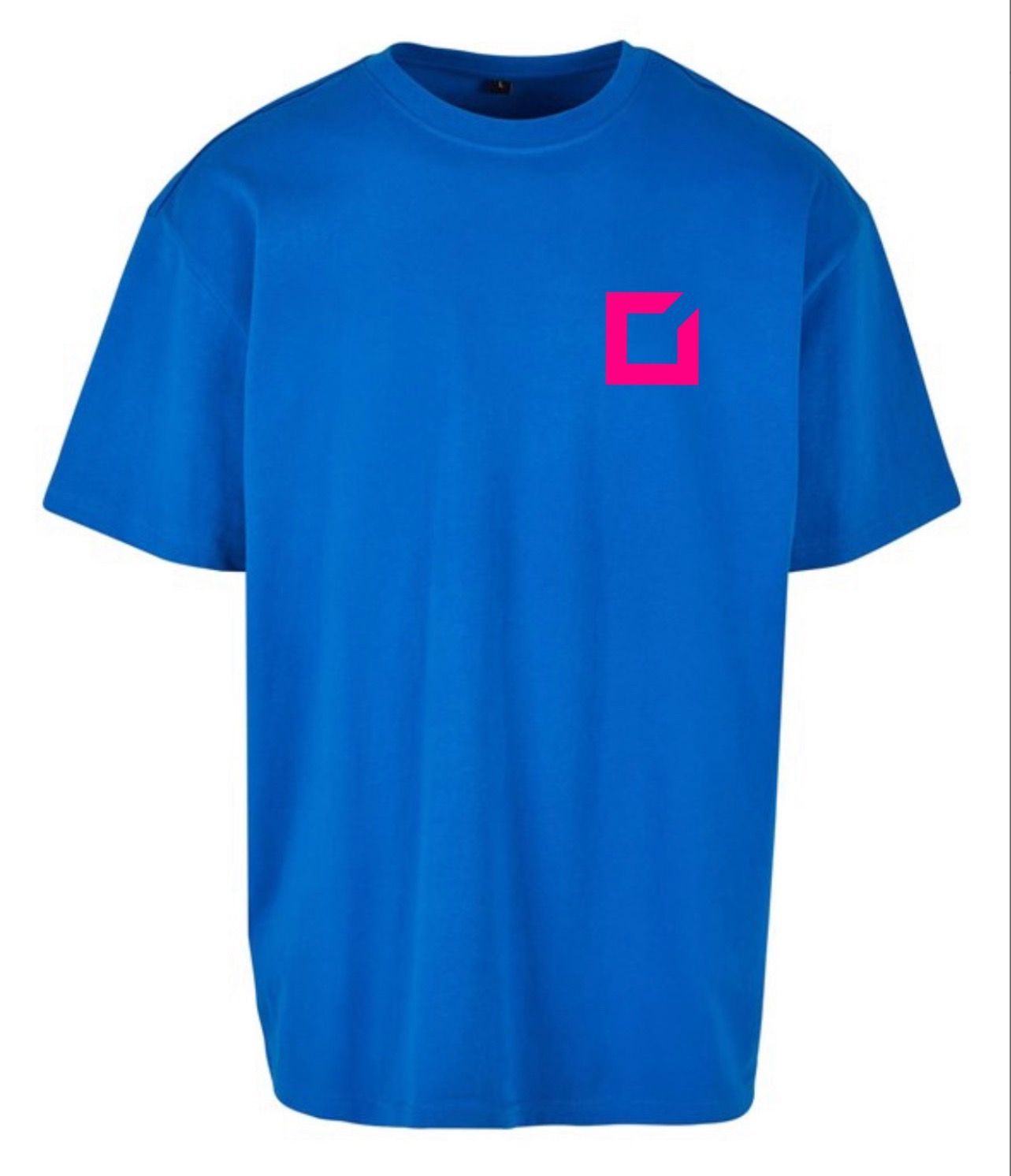 HOT BOX ROYAL BLUE & PINK OVERSIZED TEE