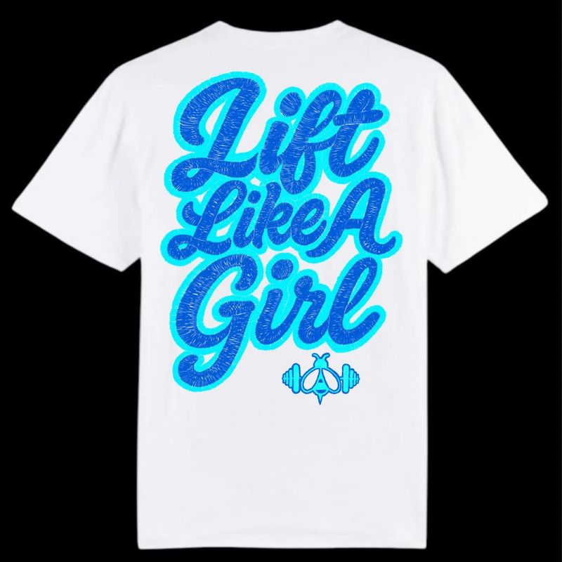 LIFT LIKE A GIRL 25 OVERSIZED TEE - WHITE