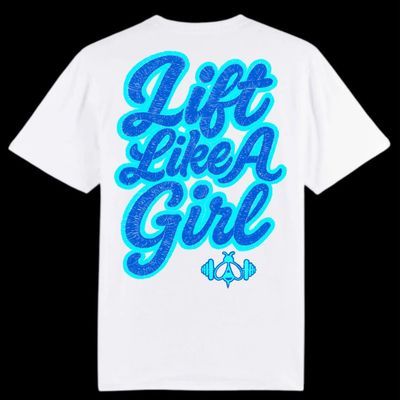 LIFT LIKE A GIRL 25 OVERSIZED TEE - WHITE