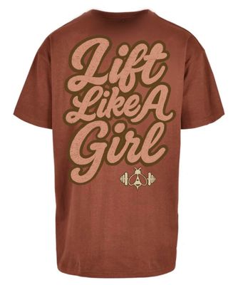 LIFT LIKE A GIRL 25 OVERSIZED TEE - CHOCOLATE