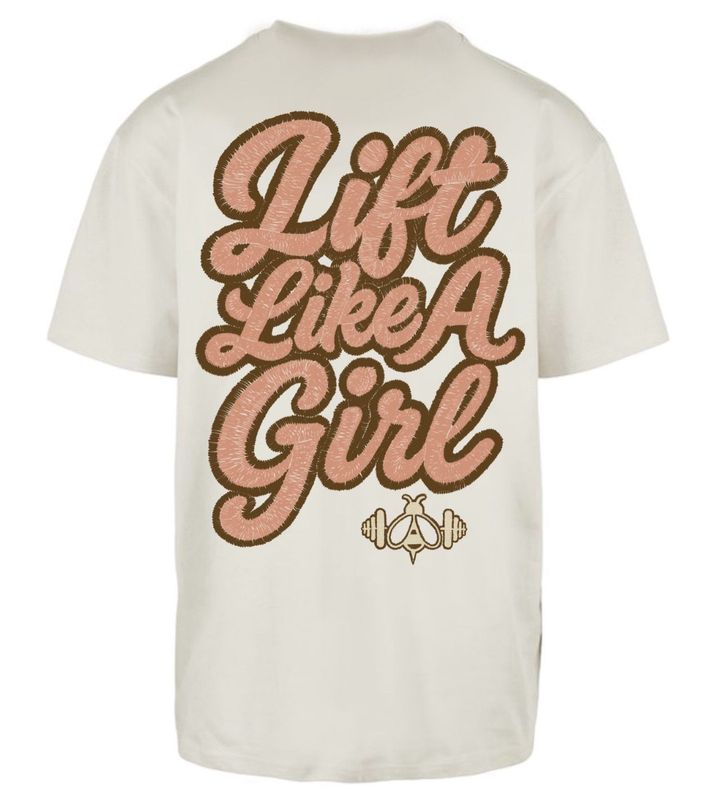 LIFT LIKE A GIRL 25 OVERSIZED TEE - OFF WHITE