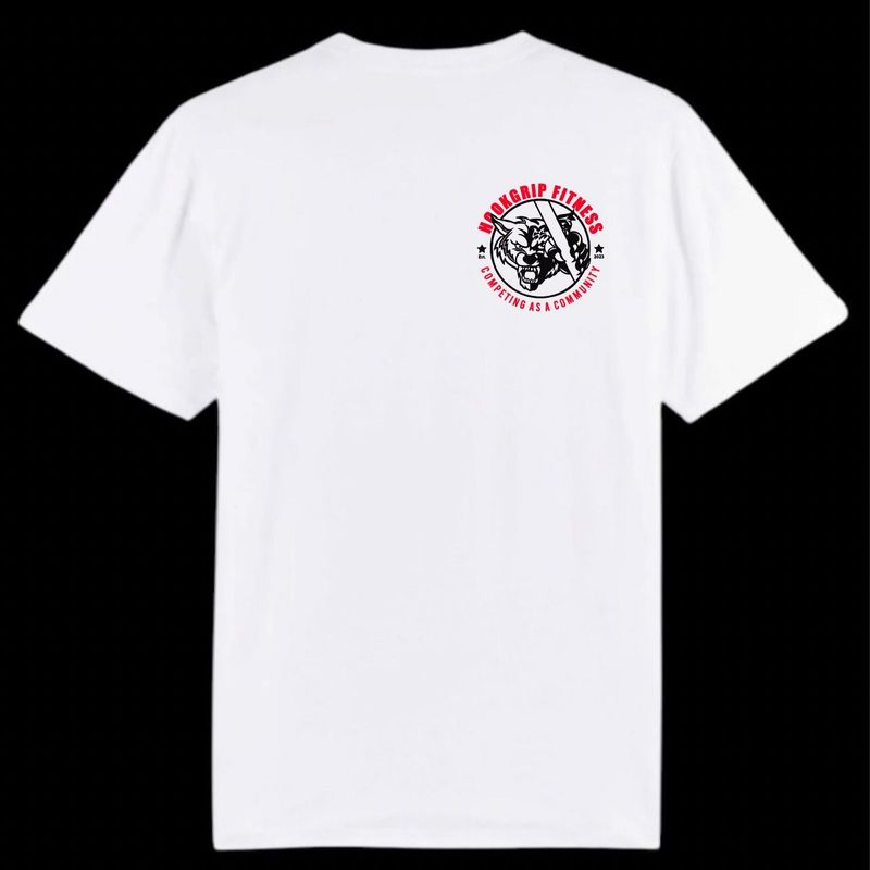 HOOKGRIP - ROUND LOGO - WHITE STANDARD TEE