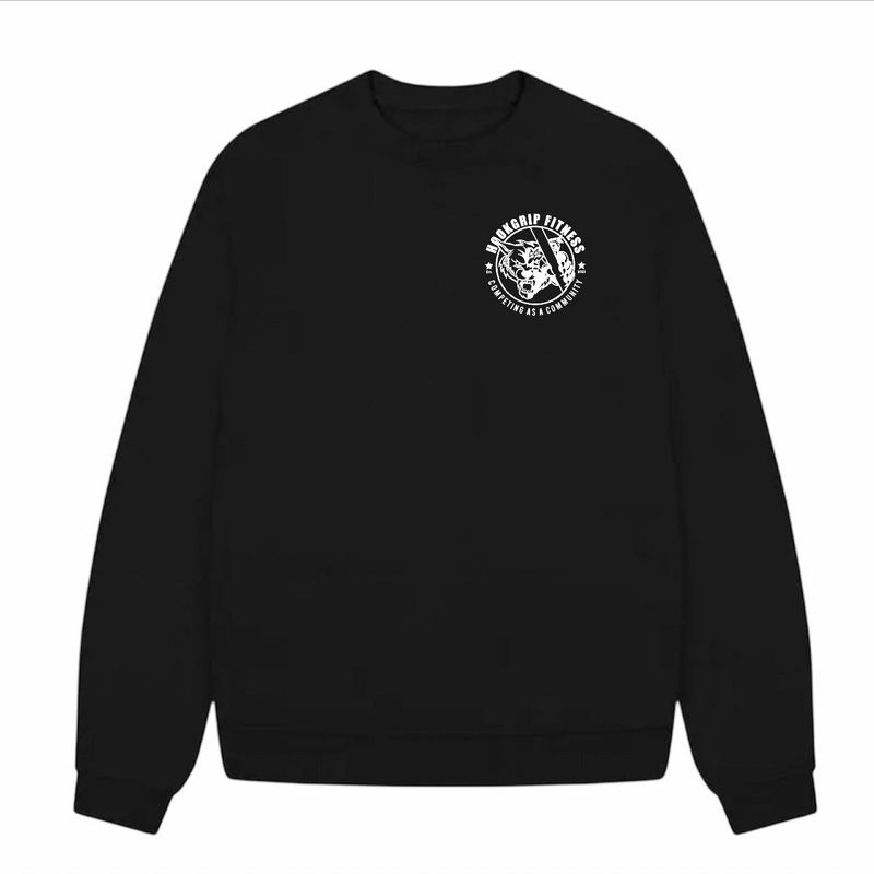 HOOKGRIP - ROUND LOGO - BLACK SWEATSHIRT
