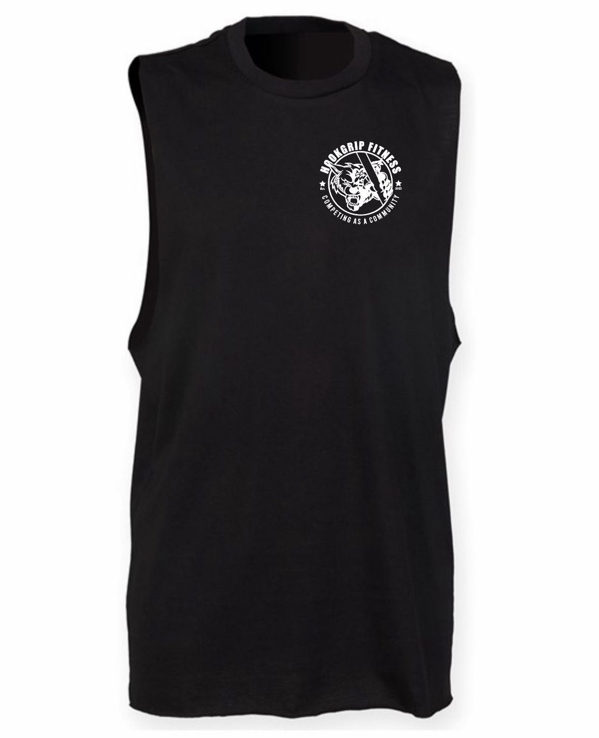 HOOKGRIP - ROUND LOGO - BLACK MUSCLE TANK