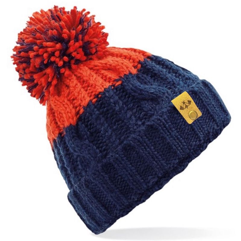 APRES BOBBLE HAT NAVY & RED
