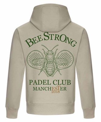 PADEL HOODIE - STONE & GREEN PADEL HOODIE - STONE & GREEN