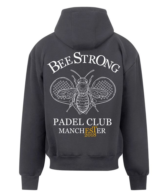 PADEL HOODIE -CHARCOAL & WHITE