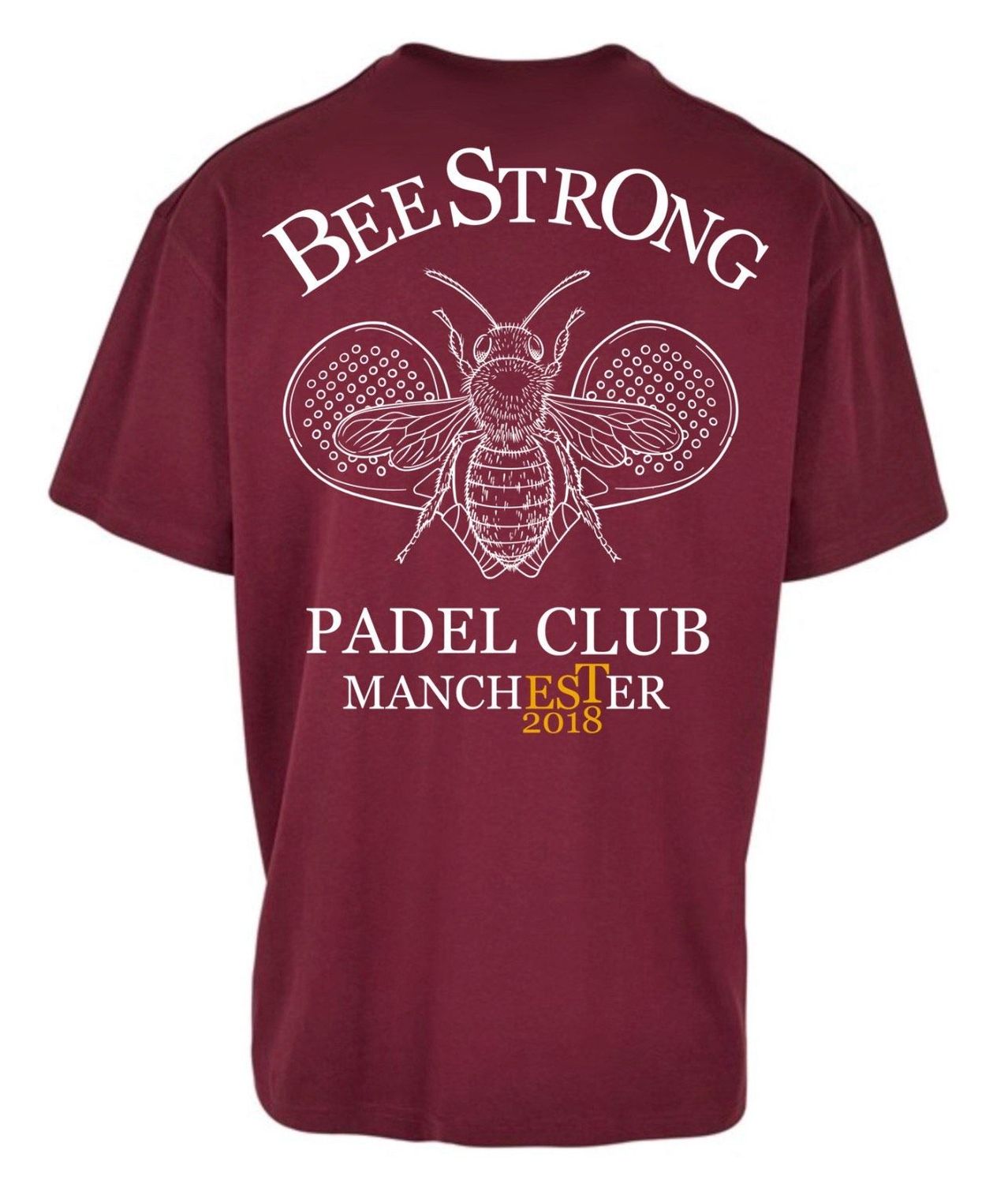 PADEL OVERSIZED TEE - WHITE PRINT