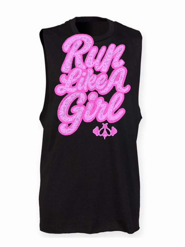 RUN LIKE A GIRL - MUSCLE TANK