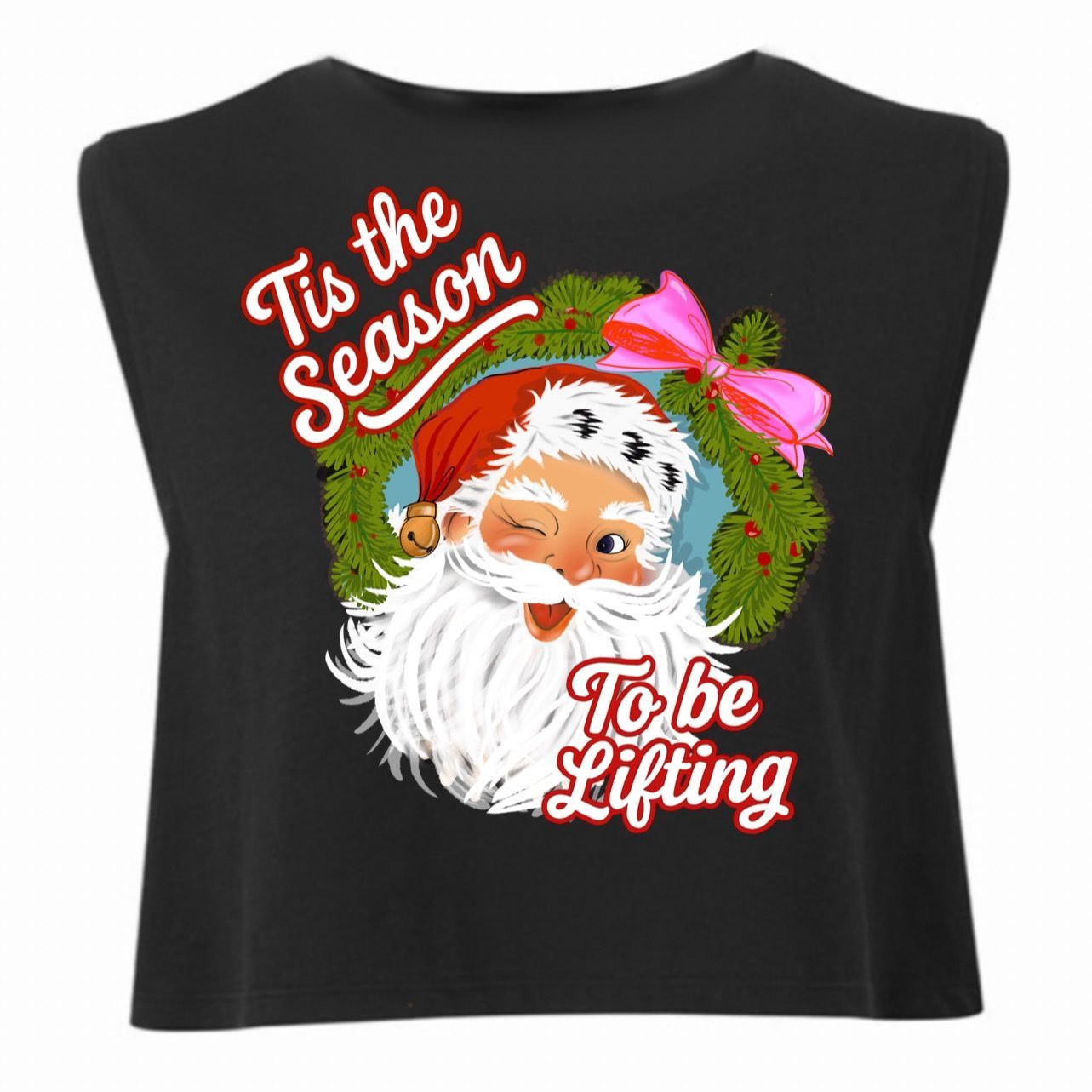 TIS THE SEASON SANTA - CROPPED TANK