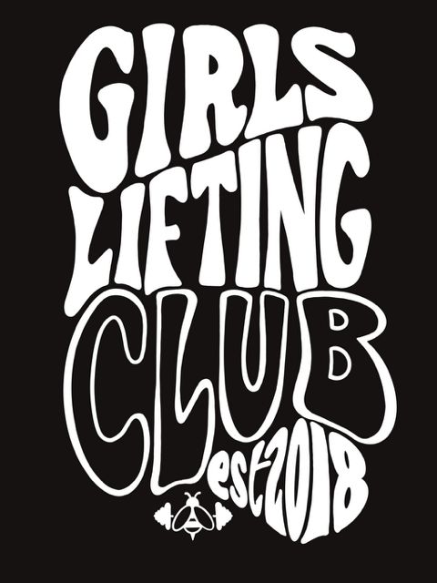 WHITE PRINT - GIRLS LIFTING CLUB OVERSIZED TEE