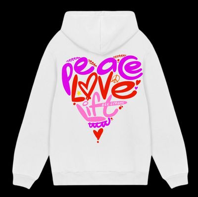 PEACE LOVE LIFT OVERSIZED HOODIE - Choose your own colours