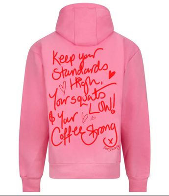 HIGH STANDARDS -OVERSIZED HOODIE PINK HIGH STANDARDS -OVERSIZED HOODIE PINK