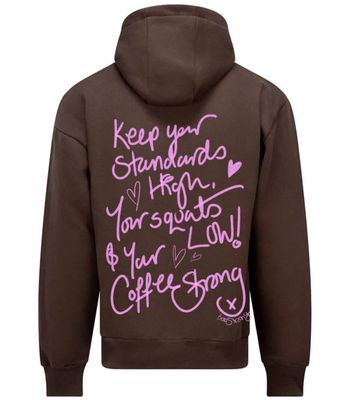 HIGH STANDARDS -OVERSIZED HOODIE ESPRESSO BROWN HIGH STANDARDS -OVERSIZED HOODIE ESPRESSO BROWN