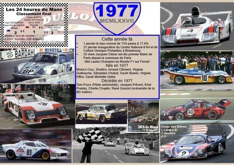 SET DE TABLE ANNIVERSAIRE 1977