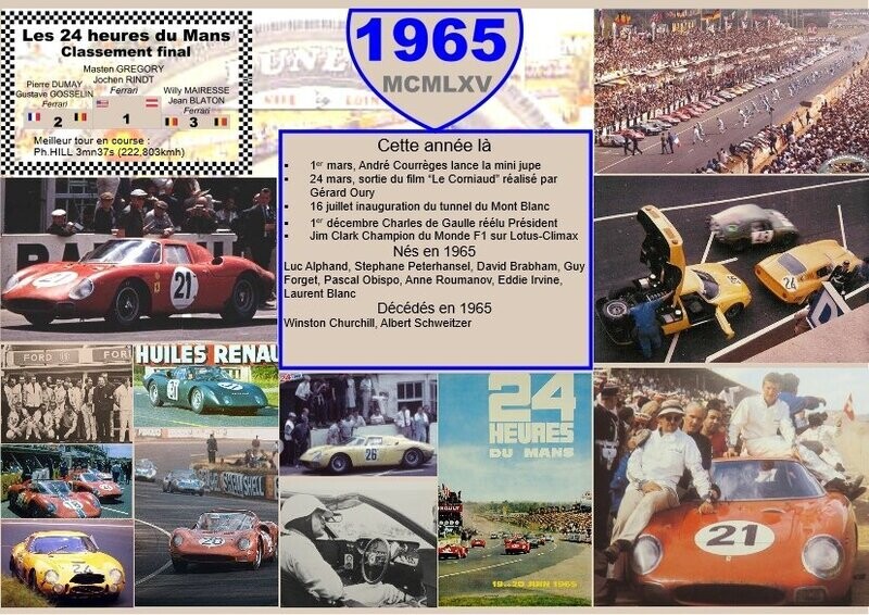 SET DE TABLE ANNIVERSAIRE 1965