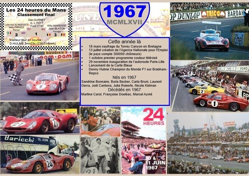 SET DE TABLE ANNIVERSAIRE 1967
