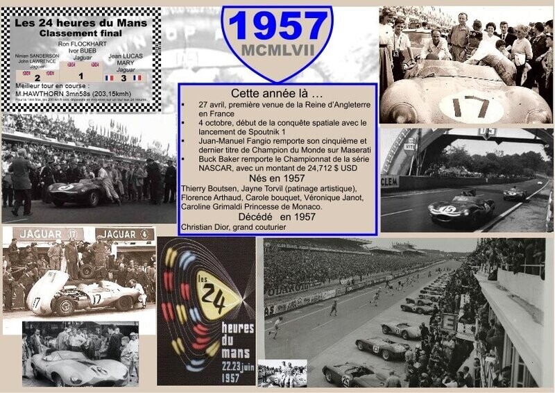 SET DE TABLE ANNIVERSAIRE 1957