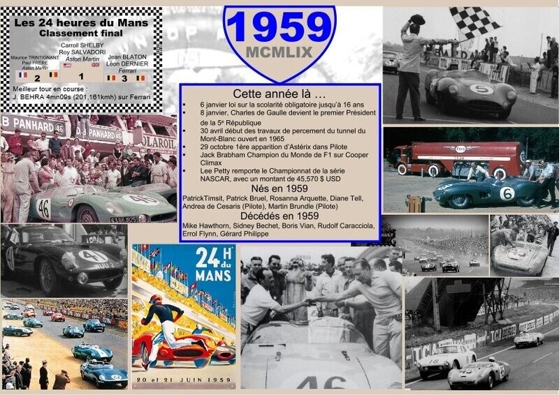 SET DE TABLE ANNIVERSAIRE 1959