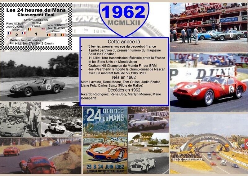 SET DE TABLE ANNIVERSAIRE 1962