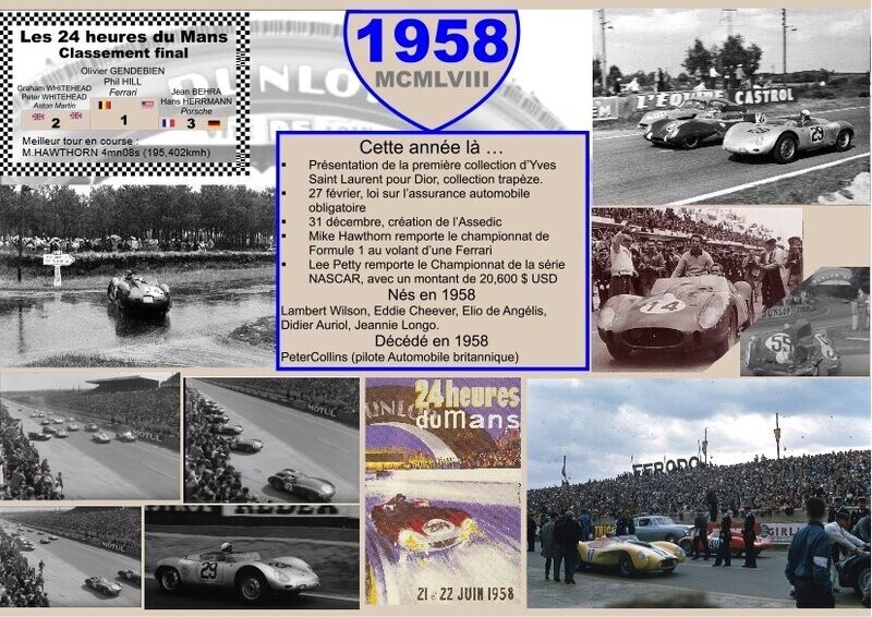 SET DE TABLE ANNIVERSAIRE 1958