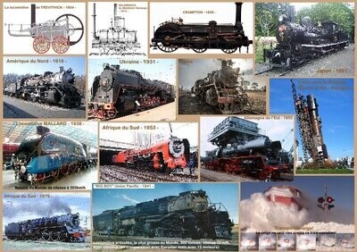 SET DE TABLE LOCOMOTIVES A VAPEUR