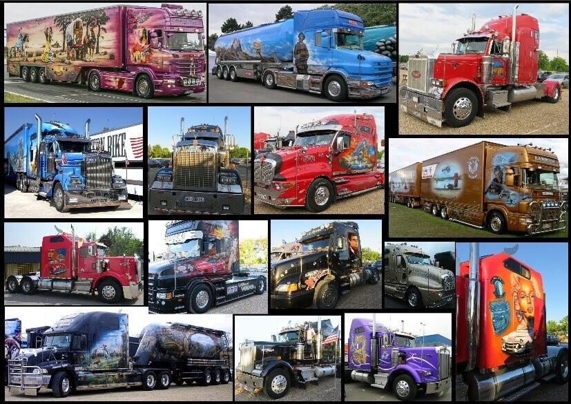SET DE TABLE CAMIONS AMERICAINS