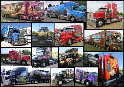 SET DE TABLE CAMIONS AMERICAINS