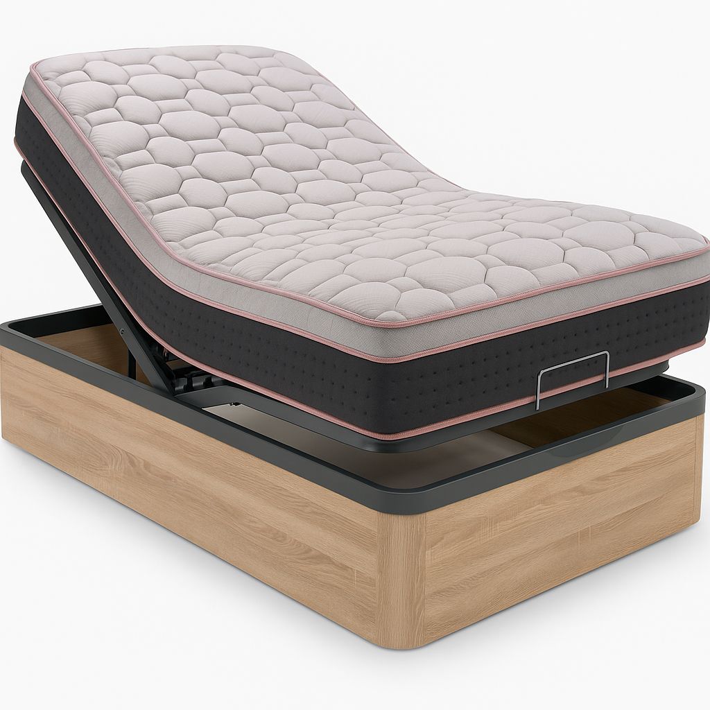 CANAPÉ CON SOMIER ARTICULADO y COLCHÓN VISCO JADE CANAPÉ CON SOMIER ARTICULADO y COLCHÓN VISCO JADE