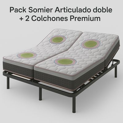 CAMA ARTICULADO ELÉCTRICO DOBLE LECHO-COLCHONES VISCO JADE CAMA ARTICULADO ELÉCTRICO DOBLE LECHO-COLCHONES VISCO JADE