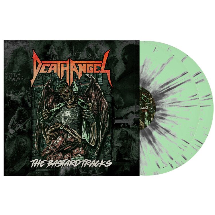 Death Angel 'The Bastard Tracks (Green w/ Dark Grey Splatter)'