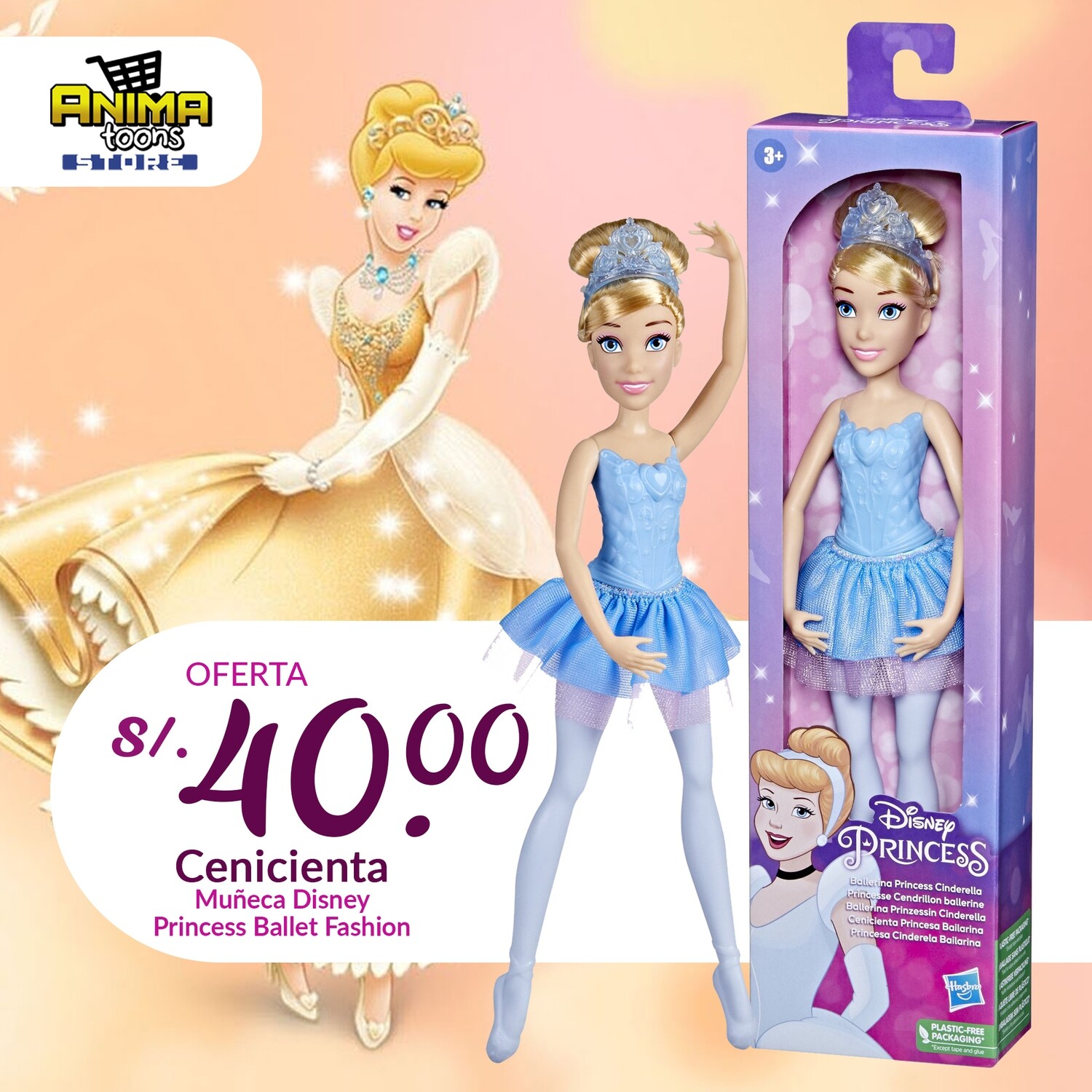 Muñeca Disney Princesas Ballet Fashion Surtido