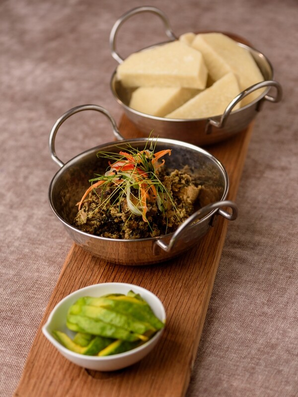 Smoked Fish and Beef Palava Sauce