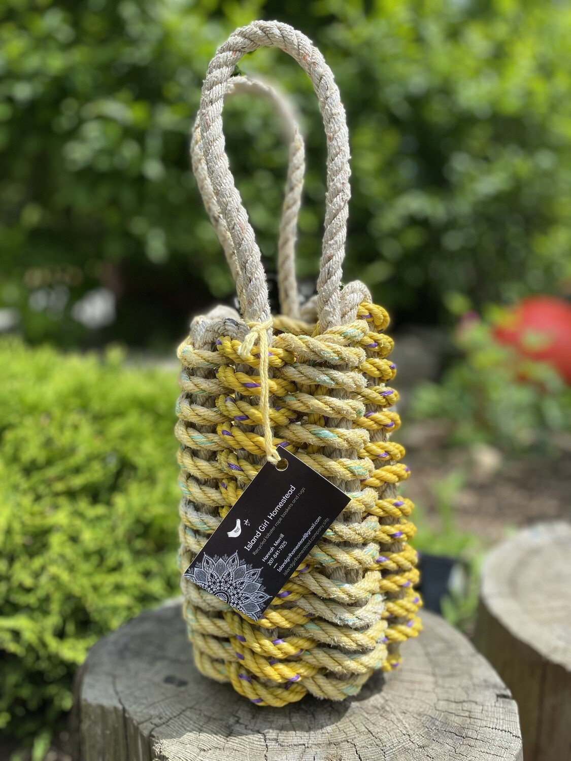 Custom Recycled Lobster Rope Wine Basket