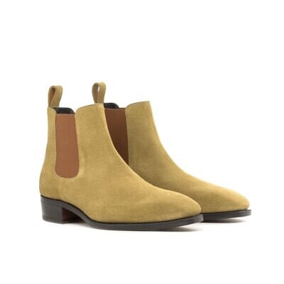 Cru Nonpareil Trinity 08 Chelsea Boot in Mustard Luxe Suede