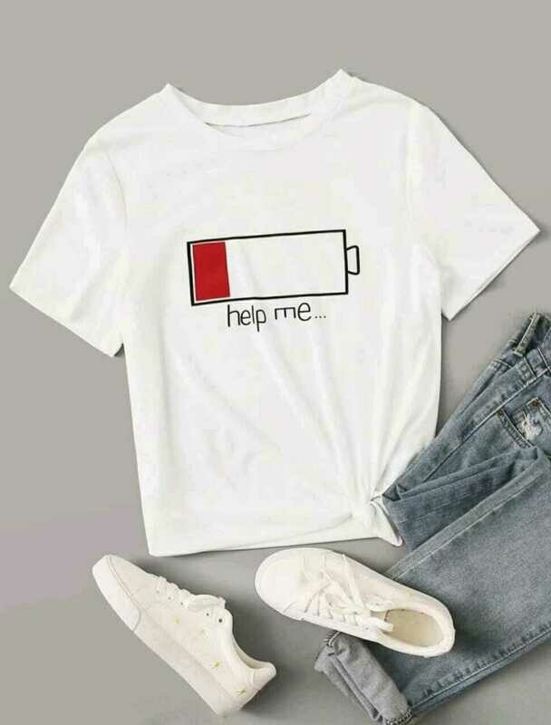Low Battery Graphic Shirt Sleeve Tee