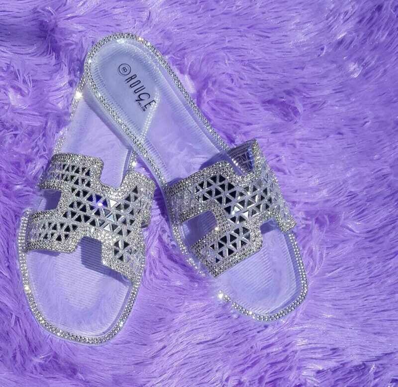 Clear Rhinestone Sandals