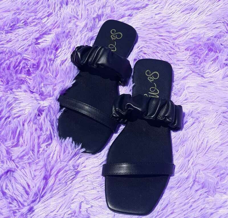Black Heidi Sandal