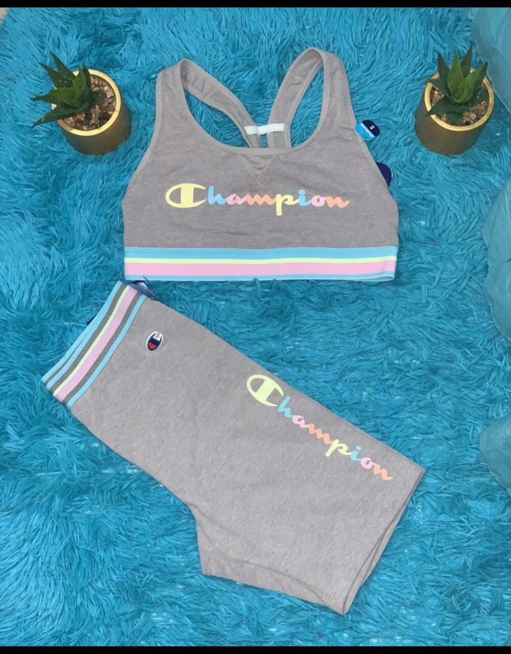 CHAMPION Women&#39;s Biker Shorts Set