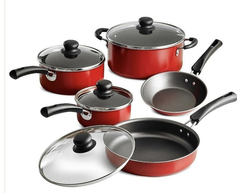 9 piece non stick pot set