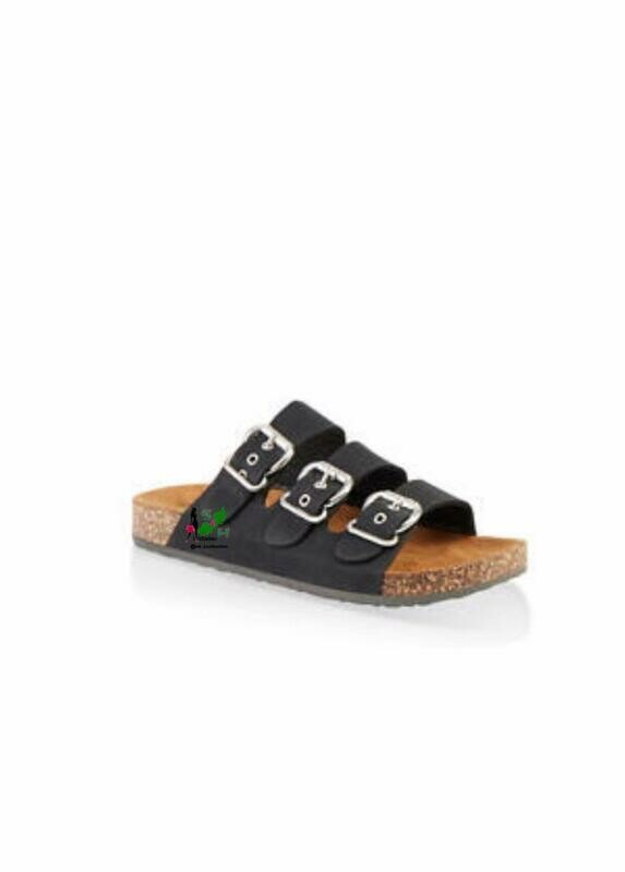 Black Buckled Sandals
