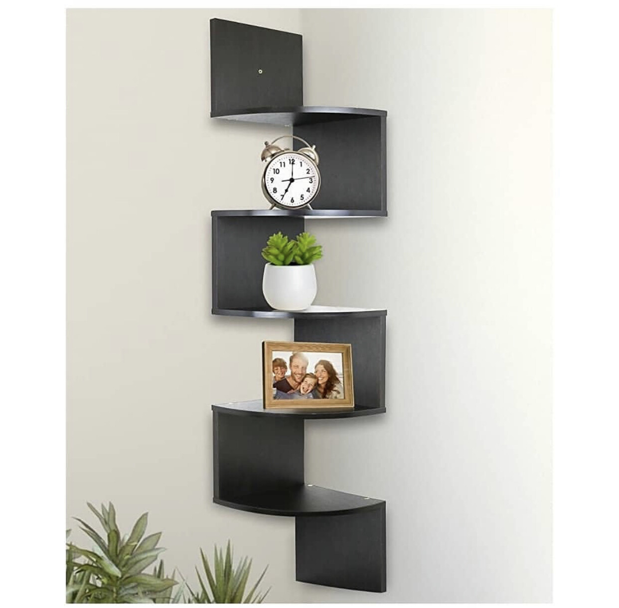5 tier wall mount corner shelves