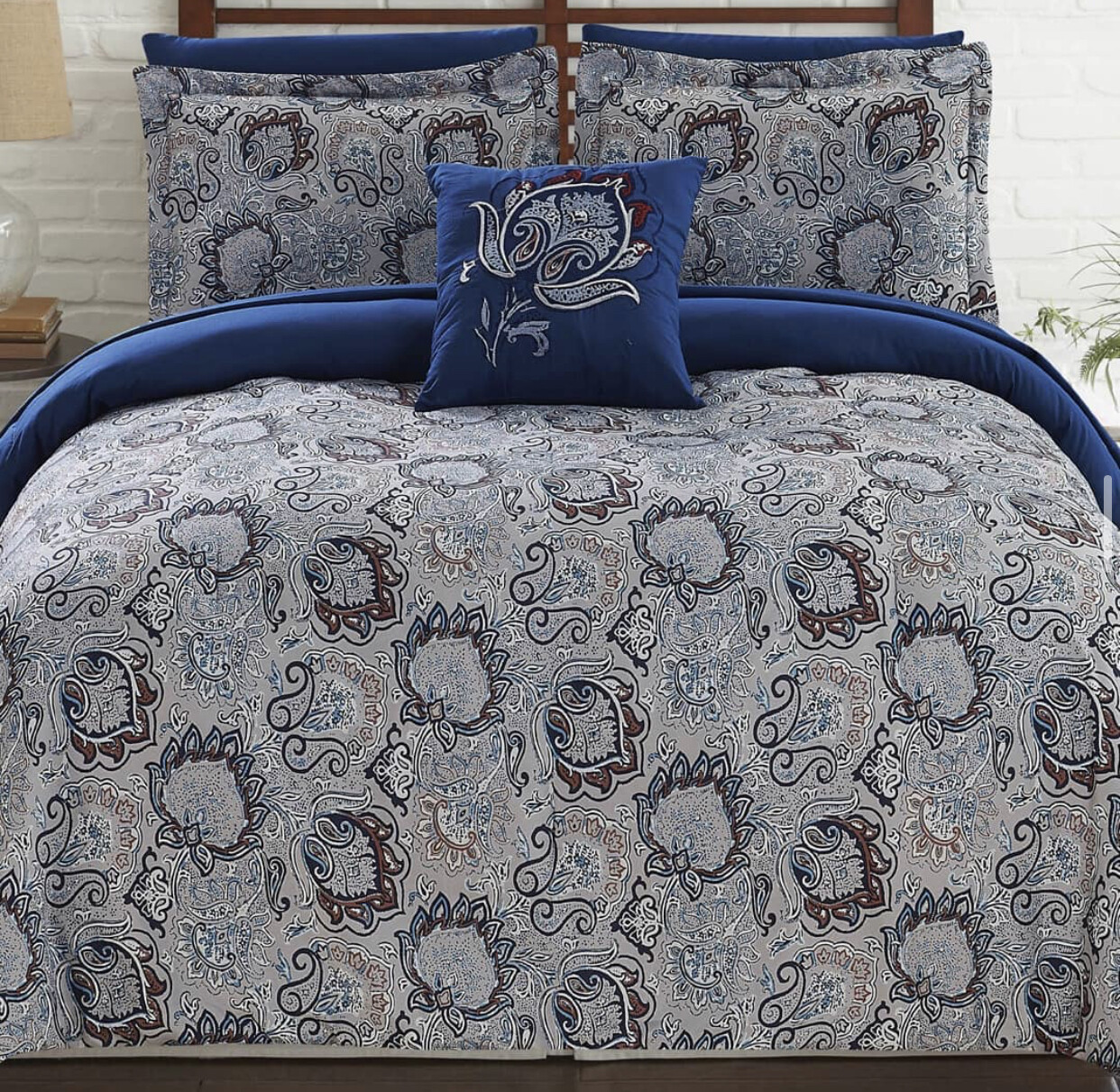 8 piece reversible comforter set