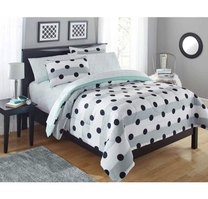 7 piece reversible comforter set